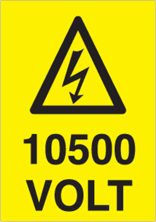 Technopa 10500 Volt Uyarı Levhası - Image 1