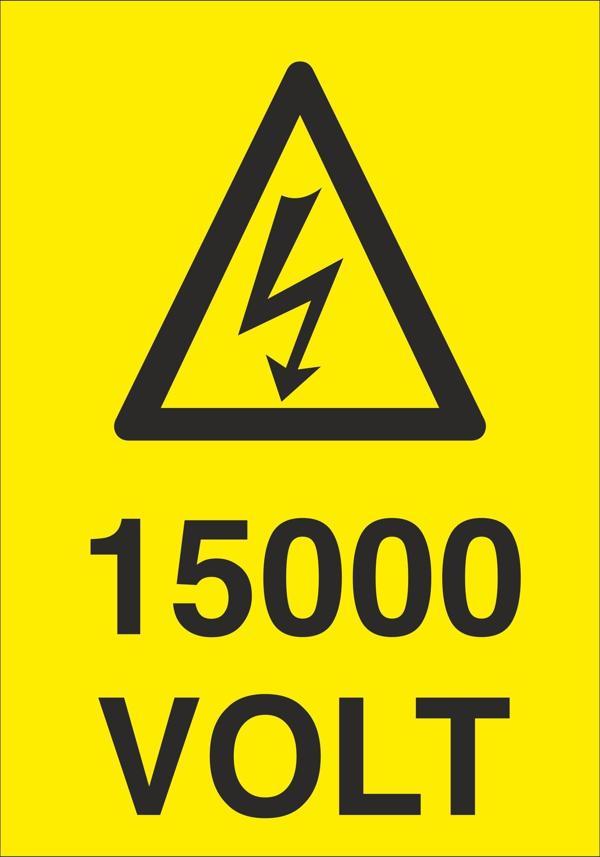 Technopa 15000 Volt Uyarı Levhası - Image 1