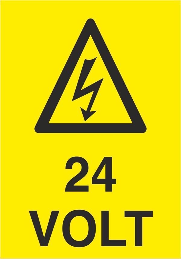 Technopa 24 Volt Uyarı Levhası - Image 1