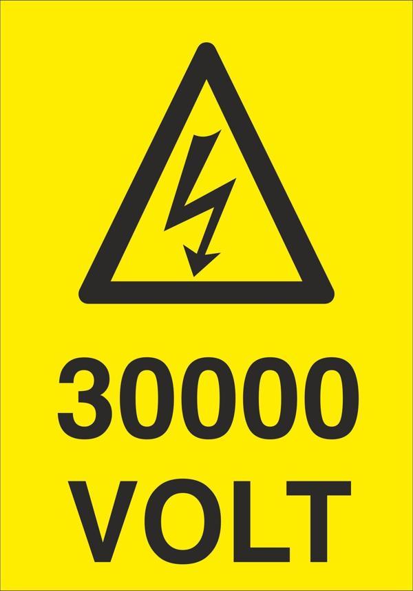 Technopa 30000 Volt Uyarı Levhası - Image 1