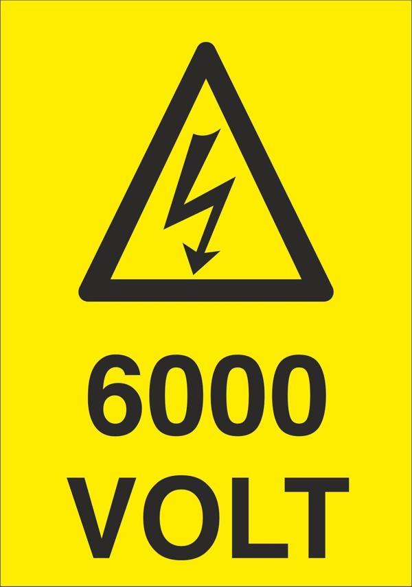 Technopa 600 Volt Uyarı Levhası - Image 1