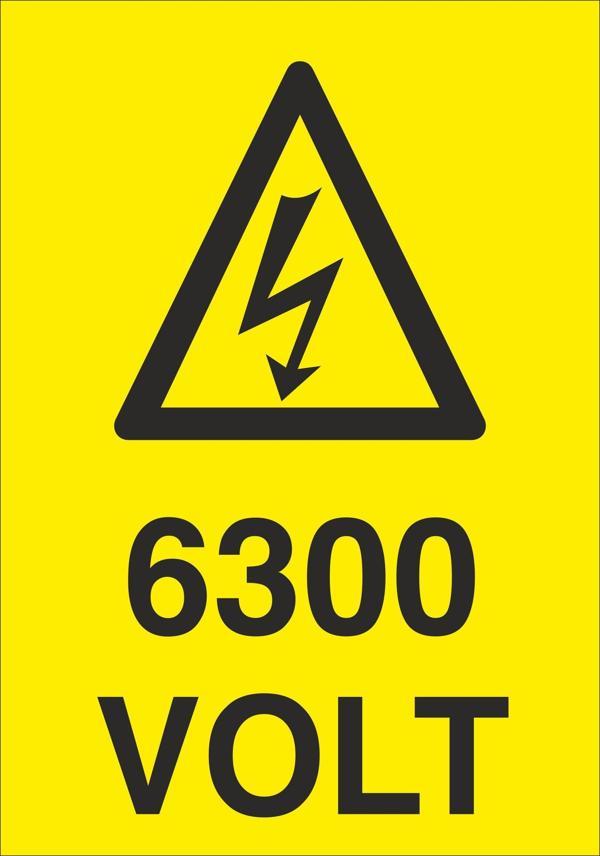 Technopa 6300 Volt Uyarı Levhası - Image 1