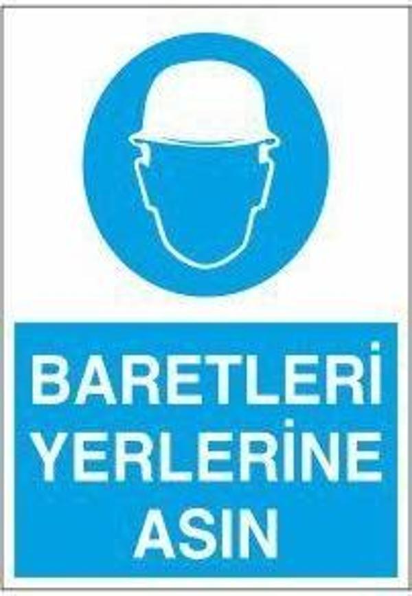 Baretleri Yerlerine Asın Uyarı Levhası - Image 1