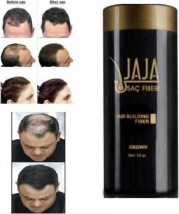 Jaja Saç Fiber Saç Dolgunlaştırıcı Topik 50 Gr Saç Kapatıcı Siyah -black - Image 1