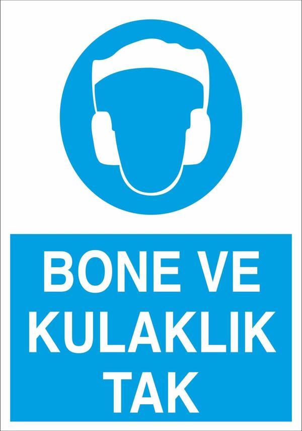 Bone Ve Kulaklık Tak Uyarı Levhası - Image 1
