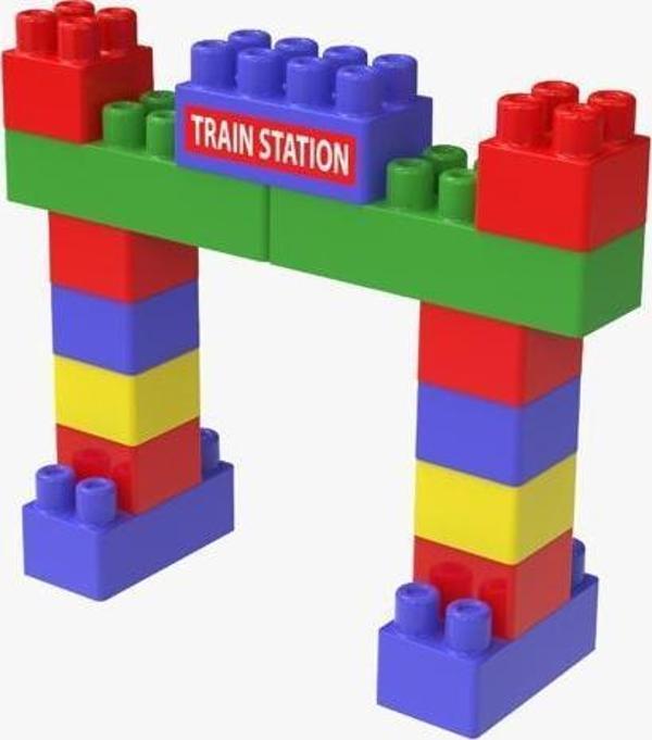 Sole Eğlenirken Öğreten Alfabe Tren Blocks Set - 52 Parça - Image 1