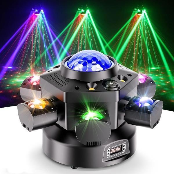 DJ PRO 6 BAŞLI CREE LED NEW EFEKTLİ 150 WATT LED STROBE LAZER ROBOT IŞIK - Image 1