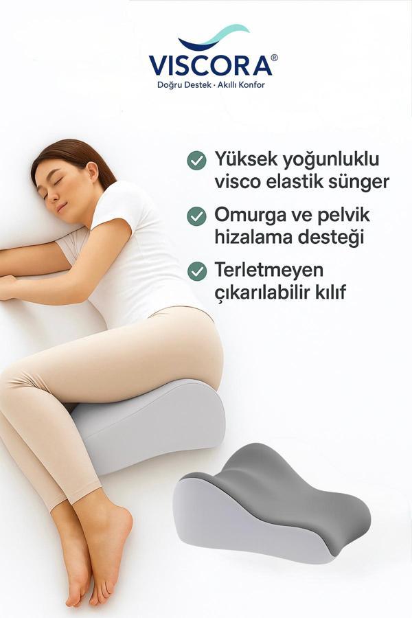 VISCORA  Bacak Arası Yastık – Ortopedik Yan Yatış, Kalça ve Diz Destek Minderin - Image 1