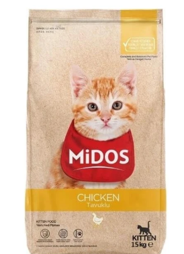 Midos Tavuklu Yavru Kedi Maması 15 Kg - Image 1