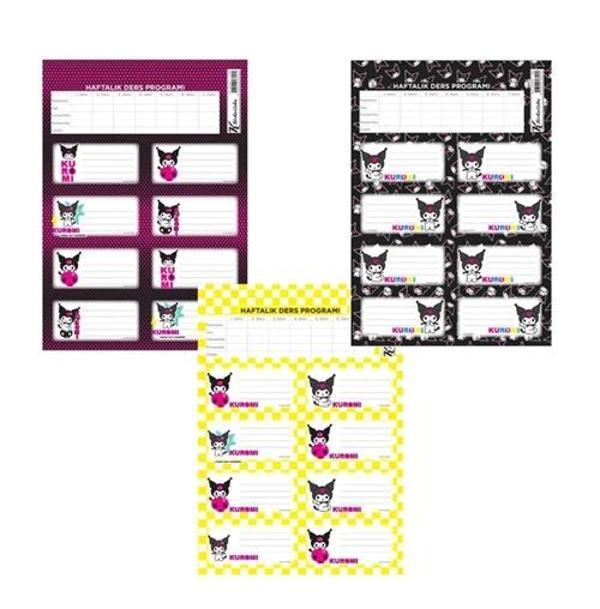 Keskin Color Kuromi Okul Etiketi 3 Sayfa 24 etiket - 2 paket - Image 1