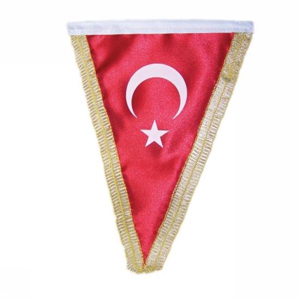 Vatan Üçgen Simli Bayrak 15X22,5 - Image 1