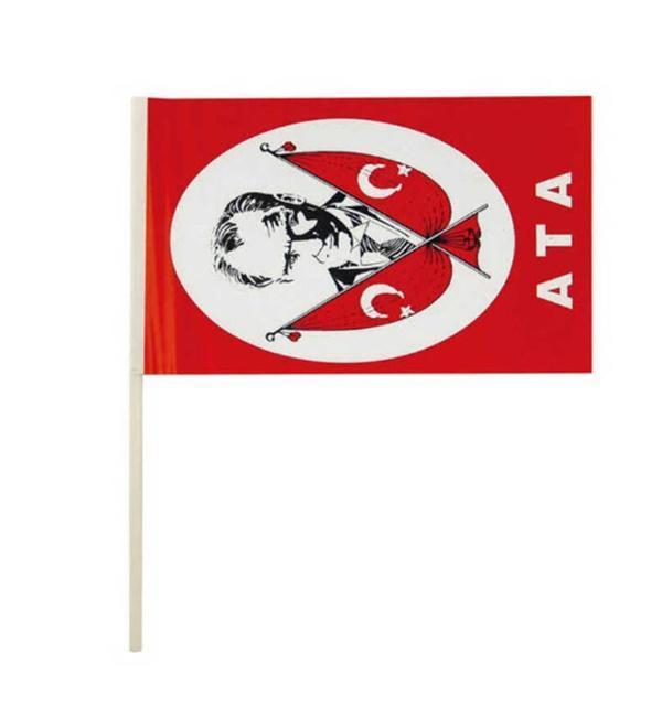 Sopalı Atalı Kağıt Bayrak Küçük 80Li - Image 1