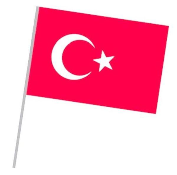 Sopalı Bez Bayrak 20X30 Türk Bayrağı  - 10 adet - Image 1
