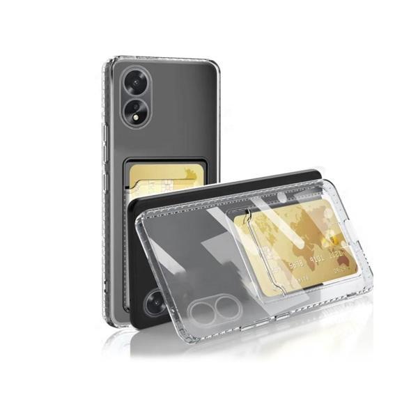 Oppo A38 Kılıf Cardy Şeffaf Kartlık Cepli Kapak - Image 1