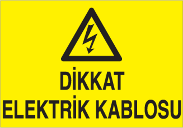 Technopa Elektrik Kablosu Uyarı Levhası - Image 1