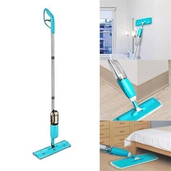 BUFFER® Döner Başlıklı Spreyli Mop Parke Ahşap Fayans Temizleyici Su Hazneli Sihirli Paspas - Image 1