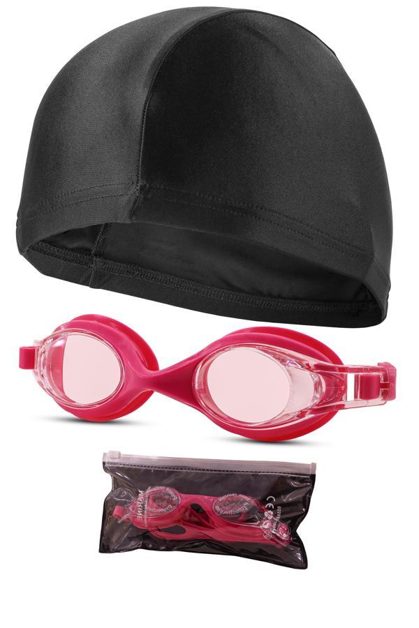 2li SET Boneli Yetişkin Yüzücü Gözlüğü Kılıflı Su Geçirmez Yüzme Havuz Deniz Gözlük Pembe 1015 - Image 1