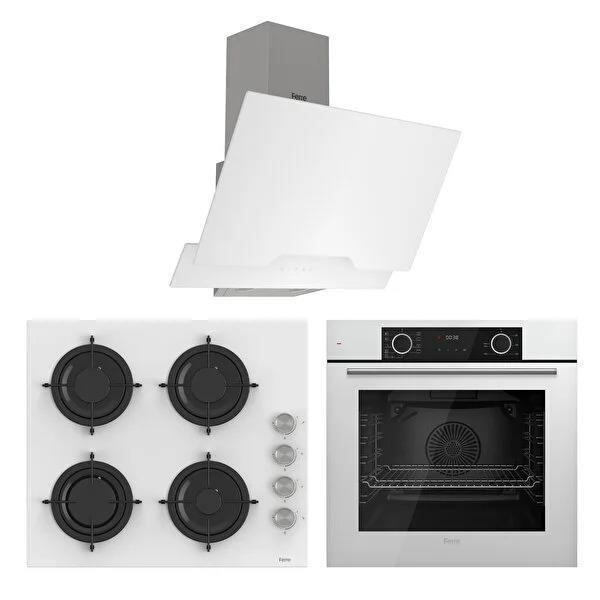Ferre Fryart Beyaz Cam Ankastre Set - Image 1