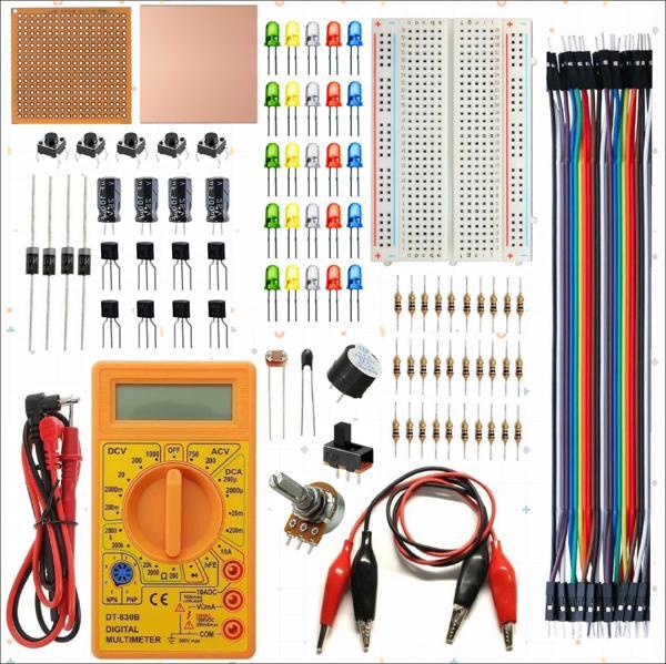 Breadboard Temel Elektronik Devre Eğitim Seti + Dt830d Multimetre - Image 1