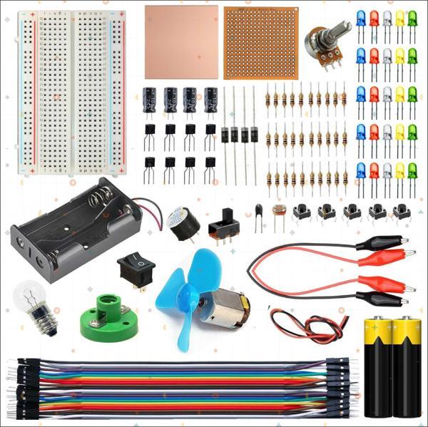 Breaboard Temel Elektrik Ve Elektronik Eğitim Set (Lamba Motor Ve Breadbord Set) - Image 1