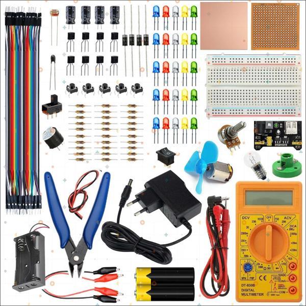 Breaboard Temel Elektrik Ve Elektronik Eğitim Full Set Dt830d Multimetre Yankeski - Image 1
