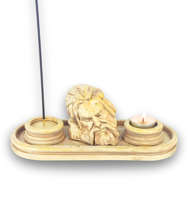 Antik Roma Zeus Çubuk Tütsülük ve Tealight - Image 1