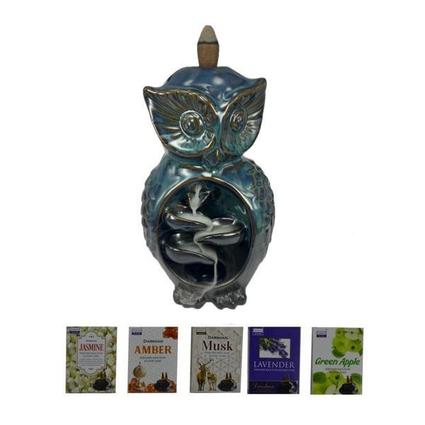 Porselen Geri Akış Tütsü Brülörü +5 Aromatik Tütsü CA6 Yeşil - Image 1