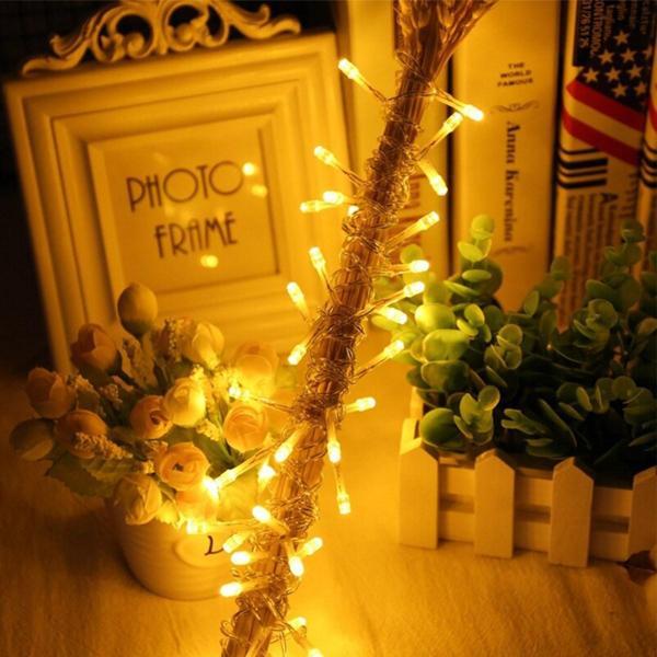 10 Metre 100 Ledli 8 Fonksiyonlu Dekoratif Lambader Sarı Lamba  - Image 1