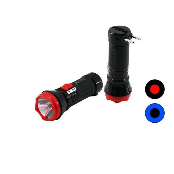 1W TEK LED FİŞ ŞARJLI EL FENERİ UZUN MESAFELİ  - Image 1