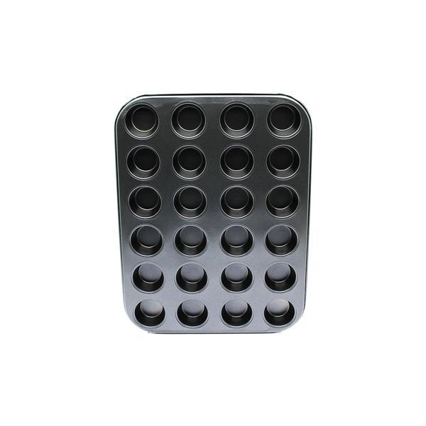 24 GÖZLÜ METAL - SİYAH MUFFIN KEK KALIBI  - Image 1