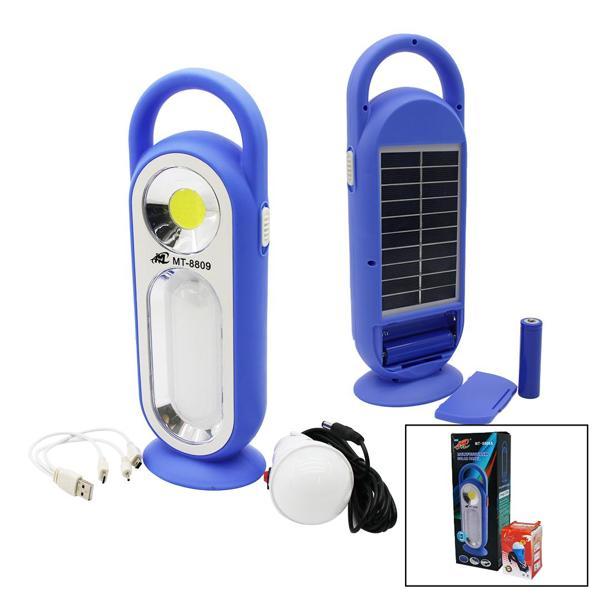 3IN1SOLAR - PİLLİ - USB ŞARJLI - FENER IŞILDAK POWERBANK LED - COB - SEYYAR AMPUL  - Image 1