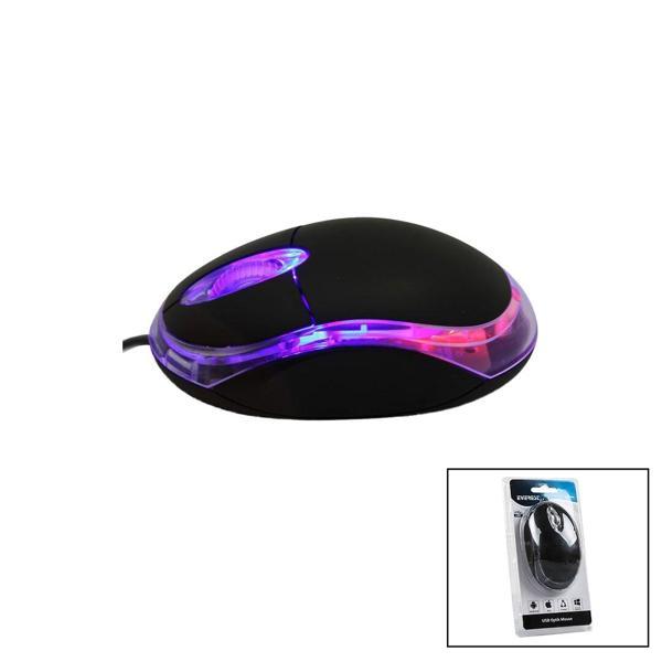 EVEREST KM-6809  KABLOLU USB - IŞIKLI  SİYAH OPTİK MOUSE  1200 DPI   VAKUMLU AMBALAJ  110CM KABLO  - Image 1