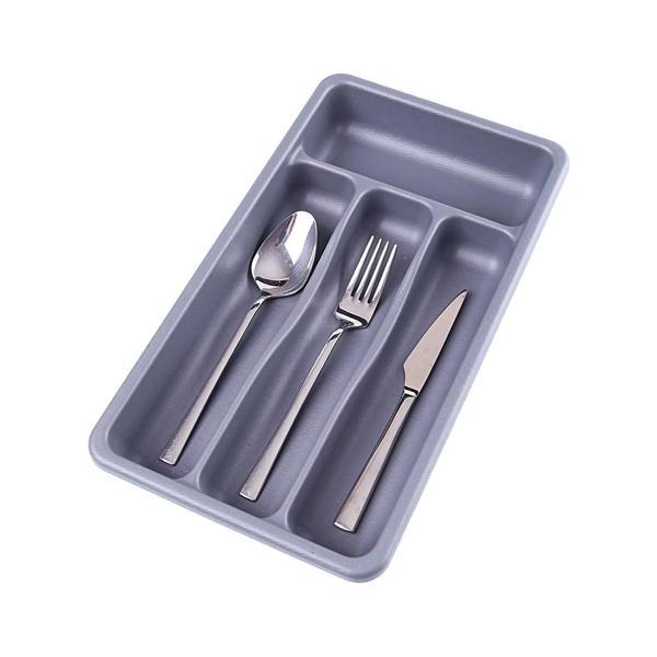 GRİ - 4 BÖLMELİ ÇEKMECE İÇİ KAŞIKLIK  - Image 1