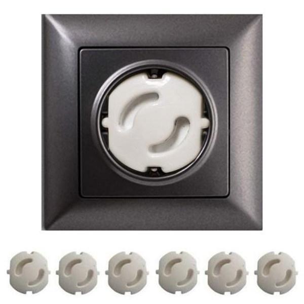 Bebek Çocuk Priz Koruma Kapağı (6 Adet) Çocuk Güvenliği, Priz Muhafazası, Priz Kapatıcı  - Image 1