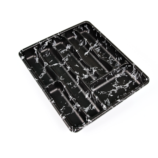 KÜÇÜK - SİYAH - 7 BÖLMELİ ÇEKMECE İÇİ KAŞIKLIK 36X32CM  - Image 1