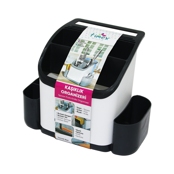 PLASTİK KAŞIKLIK ORGANİZER TEZGAH ÜSTÜ  - Image 1