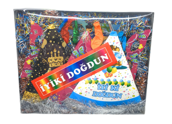 ŞEFFAF KÜÇÜK PARTİ SETİ TAKIM SÜS  - Image 1