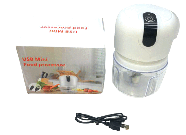 USB MİNİ FOOD PROCESSOR USB ŞARJLI MİNİ 3 BIÇAK BLENDER RONDO DOĞRAYICI 250ML  - Image 1