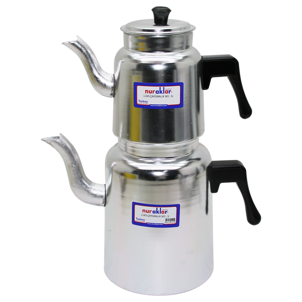 NO-5 LÜKS ALÜMİNYUM ÇAYDANLIK TAKIMI  - Image 1