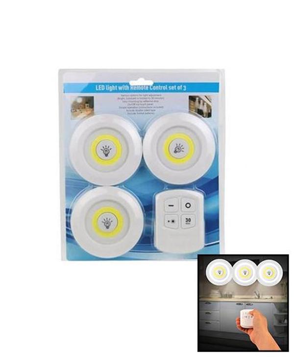 YUVARLAK 3 PARÇA  DOKUNMATİK - KUMANDALI LAMBA SETİ  - Image 1