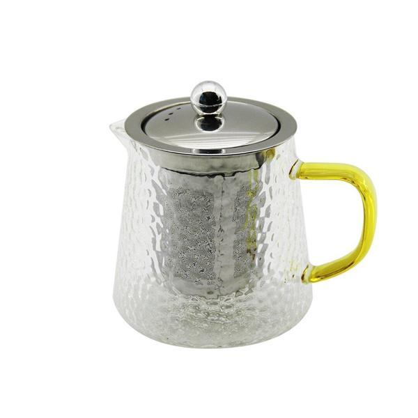 YUVARLAK KABARTMALI - BOROSİLİKAT  CAM DEMLİK 550ML  - Image 1