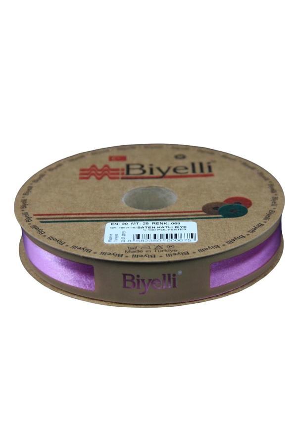 Biye Saten Katlı 068 Gül Kurusu 2 cm 25 Metre %100 Polyester - Image 1