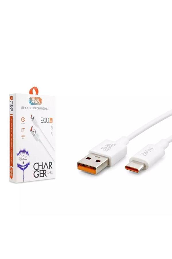 Subzero Samsung Galaxy M14 Uyumlu 240 W Type-C Hızlı Şarj Data Kablosu 1Mt ( Saliseli Orginal ) - Image 1