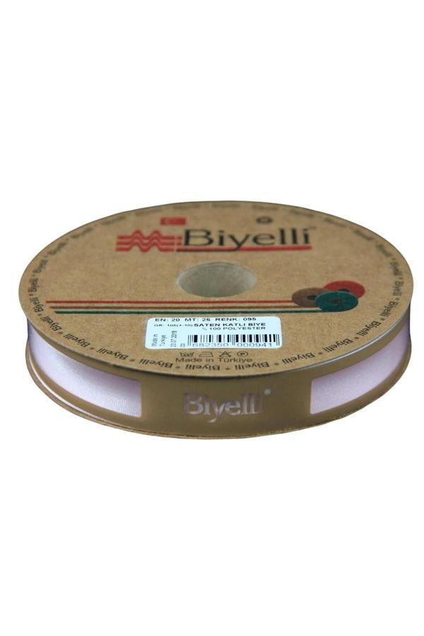 Biye Saten Katlı 095 Açık Pembe 2 cm 25 Metre %100 Polyester - Image 1