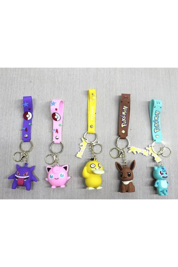 Pokemon Serisi Silikon Anahtarlık | Karakter Figürü Alk4265 | Lisinya - Image 1
