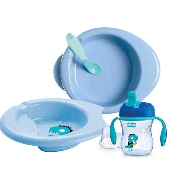 Chicco 4 Parça Beslenme Seti +6 Ay - Erkek - Image 1