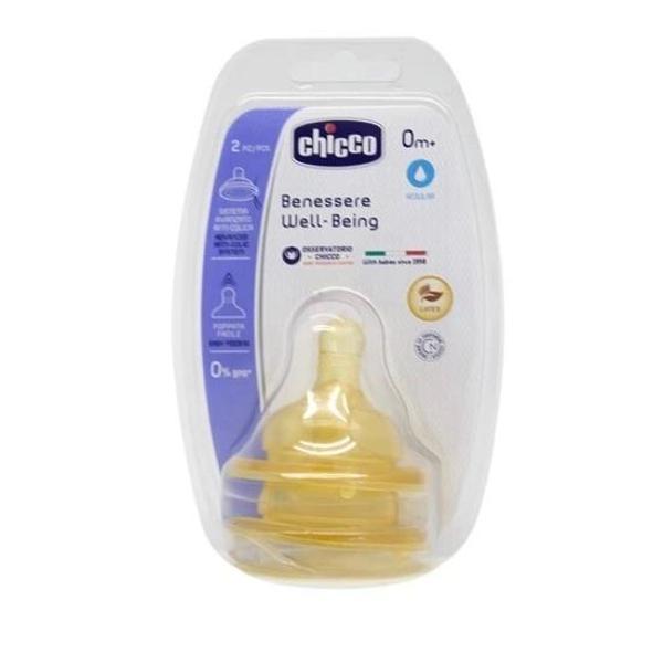 Chicco Biberon Emziği 0ay+2li Normal Akış Kauçuk - Image 1