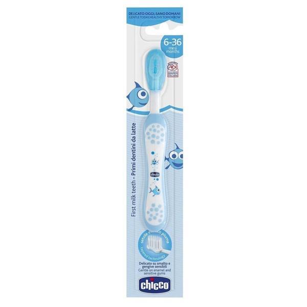 Chicco İlk Süt Dişi Fırçası Mavi 6-36 Ay - Image 1