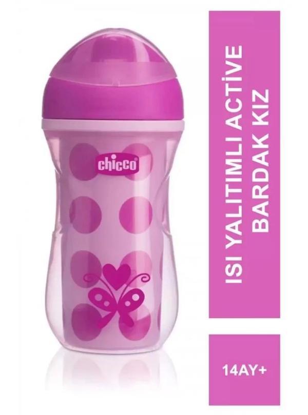 Chicco Isı Yalıtımlı Active Bardak 14 Ay+ 266 ml - Pink - Image 1