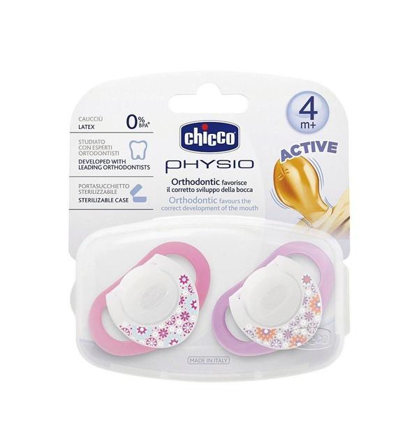 Chicco Physio Kauçuk Emzik 4+ ay - Pembe - Image 1
